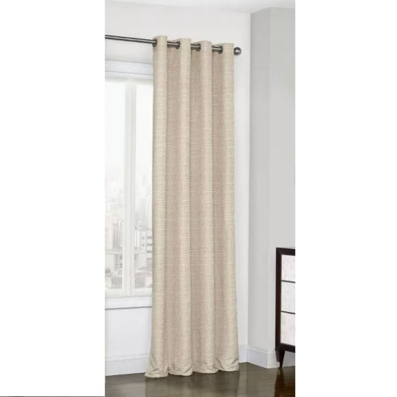 Eclipse Trevi Polyester Blackout Thermal Lined Single Curtain Panel - Picture 1 of 7